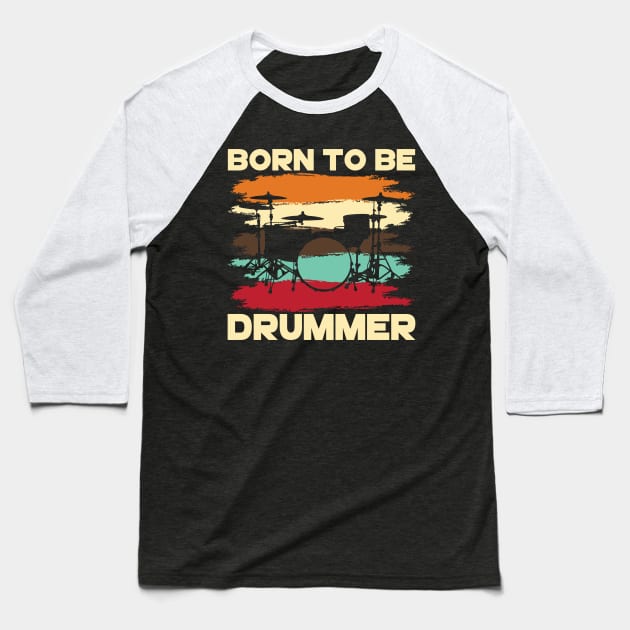 Drummer Baseball T-Shirt by maxcode